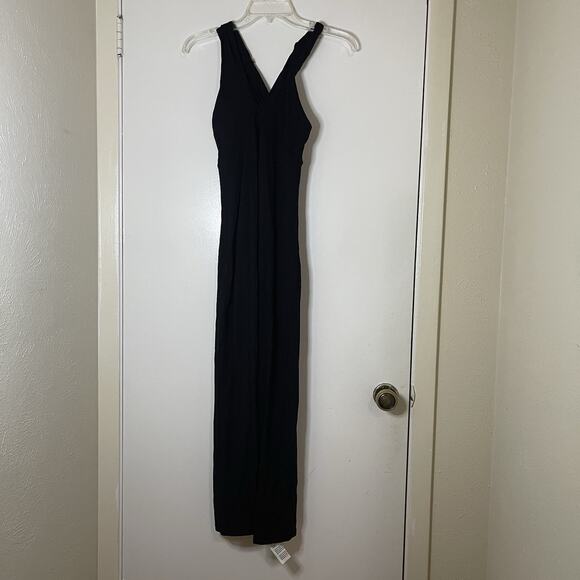 NEW! ASOS DESIGN twisted asymmetric off shoulder midi black bodycon dress US 6 - Picture 1 of 5